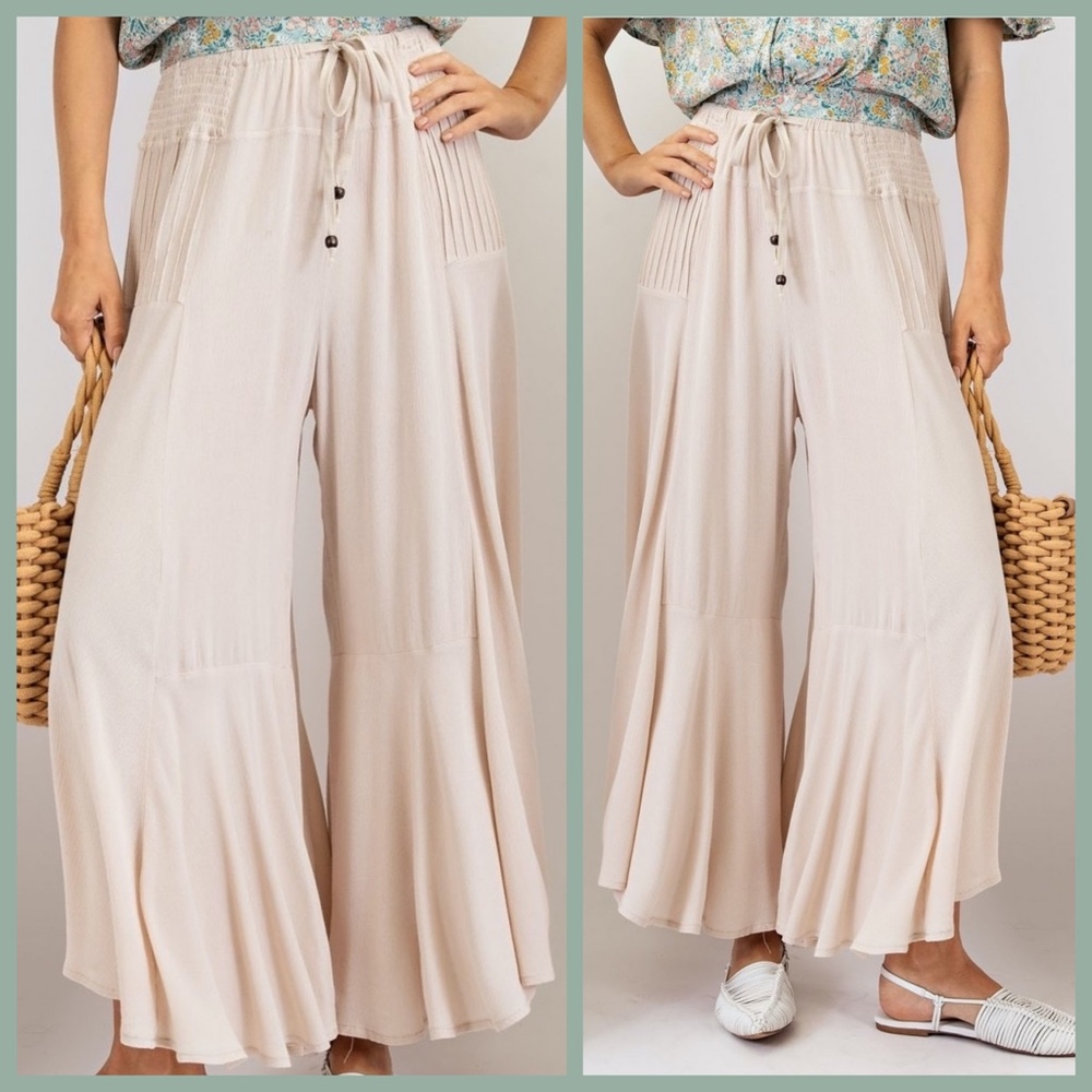 Easel "Fresh Air" Wide Legged Ruffled Bottom Pants - Picture 8 of 12